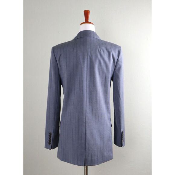 MADEWELL J.Crew $178 Blue Pin Striped Structured Blazer Jacket Top Size 4 - Picture 4 of 6